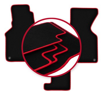 shumee Avtomobilske preproge CARLUX-RED za: Volkswagen Transporter T4 Caravelle, ročni menjalnik (1993-2001)