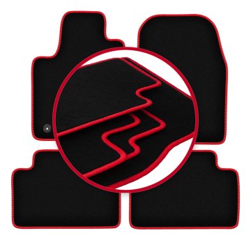 shumee Avtomobilske preproge CARLUX-RED za: Jeep Grand Cherokee WK2 terenska vožnja (2010-2018)