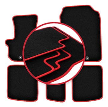 shumee Avtomobilske preproge CARLUX-RED za: Toyota IQ kombilimuzina (2009-)