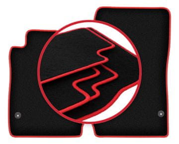 shumee Avtomobilske preproge CARLUX-RED za: Mercedes SLK R171 coupe (2004-2011)