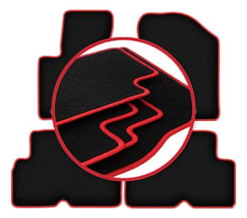 shumee Avtomobilske preproge CARLUX-RED za: Kia Carens IV enoprostorec (2013-2018)