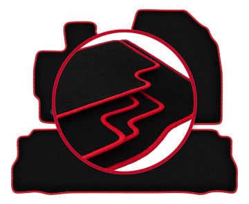 shumee Avtomobilske preproge CARLUX-RED za: Toyota Prius III Plus kombilimuzina (2011-2015)
