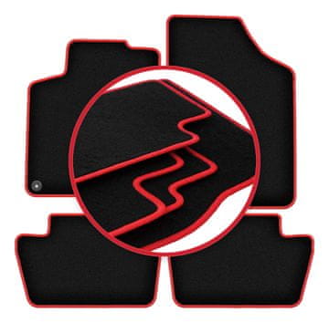 shumee Avtomobilske preproge CARLUX-RED za: Citroen C4 II kombilimuzina, karavan (2010-2018)