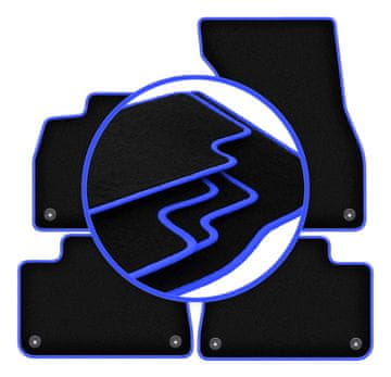 shumee Avtomobilske preproge CARLUX-BLUE za: Audi e-Tron SUV (2018-)