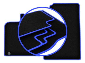 shumee Avtomobilske preproge CARLUX-BLUE za: Smart Fortwo II kombilimuzina (2007-2014)
