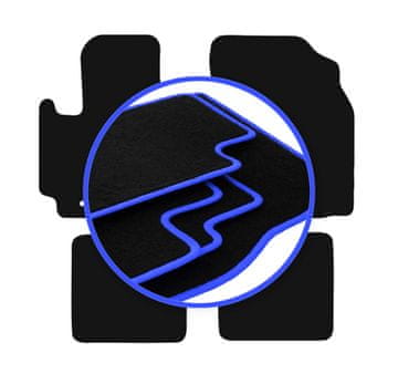 shumee Avtomobilske preproge CARLUX-BLUE za: Toyota RAV4 II 2WD 3-vrata (2001-2005)