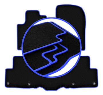 shumee Avtomobilske preproge CARLUX-BLUE za: Mercedes ML III W166 / GLE W166 SUV (2011-2015)