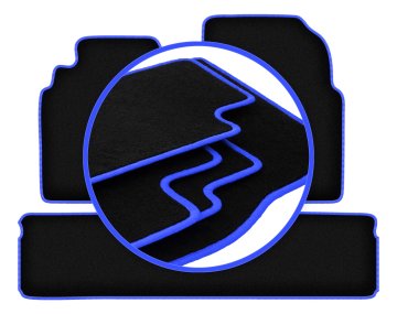 shumee Avtomobilske preproge CARLUX-BLUE za: Nissan Almera Tino enoprostorec (2000-2006)