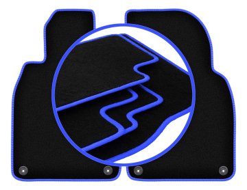 shumee Avtomobilske preproge CARLUX-BLUE za: Porsche Cayman 982 roadster (2016-)