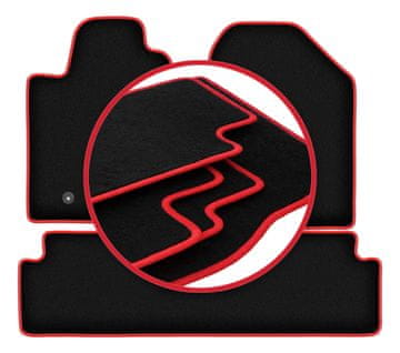 shumee Avtomobilske preproge CARLUX-RED za: Toyota Corolla Verso II enoprostorec (2004-2009)