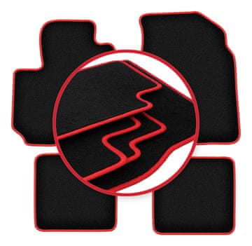 shumee Avtomobilske preproge CARLUX-RED za: Toyota RAV4 II FL 3-vrata (2003-2005)