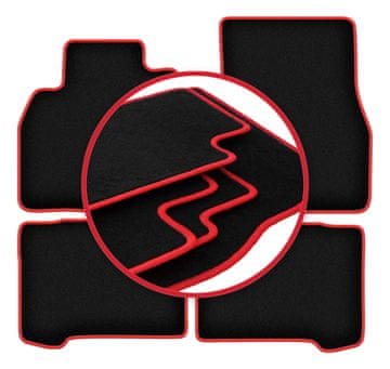 shumee Avtomobilske preproge CARLUX-RED za: Mitsubishi Grandis enoprostorec (2004-2010)