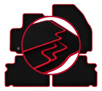 shumee Avtomobilske preproge CARLUX-RED za: Ford S-MAX MK1 enoprostorec (2006-2011)