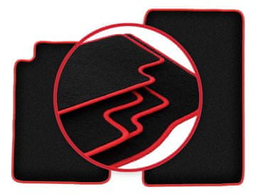 shumee Avtomobilske preproge CARLUX-RED za: Mercedes SLK R170 kabriolet (1996-2004)
