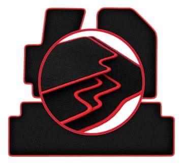 shumee Avtomobilske preproge CARLUX-RED za: Kia Soul II enoprostorec (2013-)