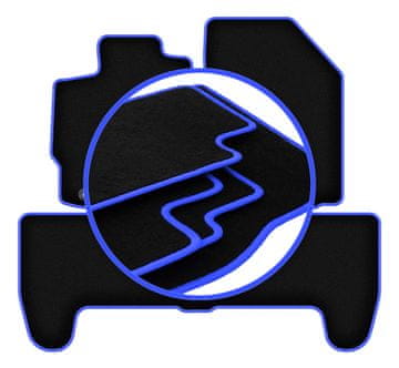 shumee Avtomobilske preproge CARLUX-BLUE za: Toyota Yaris II kombilimuzina (2005-2011)