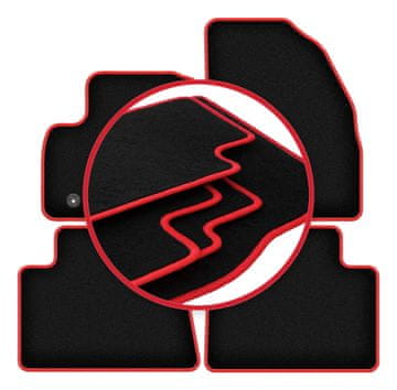 shumee Avtomobilske preproge CARLUX-RED za: Ford Kuga MK1 SUV (2011-2013)