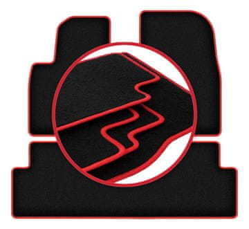 shumee Avtomobilske preproge CARLUX-RED za: Tesla Model 3 limuzina (2017-)