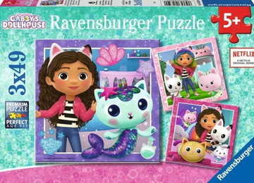 Ravensburger sestavljanka Gabby's Dollhouse, 3x49d