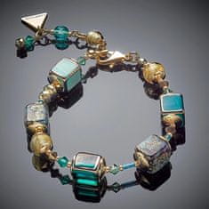 Lampglas BCU68 Emerald Oasis zapestnica s perlicami iz 24K zlata