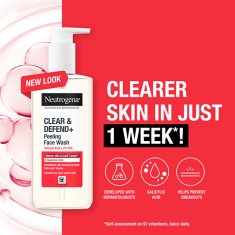 Neutrogena Clear & Defend+ čistilni gel proti mozoljem (gel za umivanje obraza) 200 ml