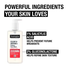 Neutrogena Clear & Defend+ čistilni gel proti mozoljem (gel za umivanje obraza) 200 ml