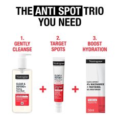 Neutrogena Clear & Defend+ čistilni gel proti mozoljem (gel za umivanje obraza) 200 ml
