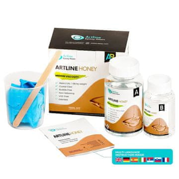 Artline Epoxy Resin HONEY - Epoksidna smola za resin art, 600 gr, prozorna, srednje viskoznosti, 2:1