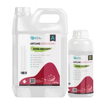 Artline Epoxy Resin EXTRA HONEY - Epoksidna smola s trdilcem - 2,7 kg, prozorna, ekstra viskoznosti, 2:1