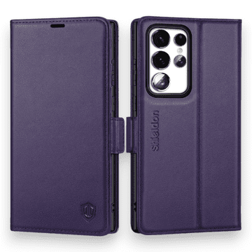 Infostyle Vijolična / Naravno usnje + TPU silikon