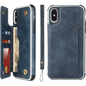 Infostyle Ovitek za telefon "Leather" iPhone X/XS - modra