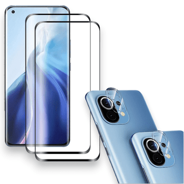 Infostyle Zaščitno steklo "Black" in zaščita za kamero za Xiaomi Mi 11 (2 + 2 kosa)