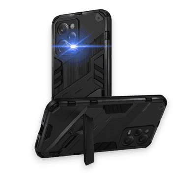 Infostyle Ovitek "BEZ Kickstand" za Xiaomi Redmi Note 12 Pro Črna / PC + TPU silikon