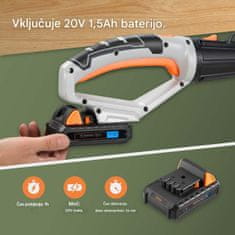 VonHaus Brezžična teleskopska verižna žaga 3519007