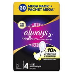 Always Platinum Secure Night higienski vložki, 30 kosov