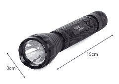 Bailong ročna ALU LED 10W svetilka, baterijska (2 x AA/R06)