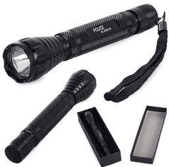 Bailong ročna ALU LED 10W svetilka, baterijska (2 x AA/R06)