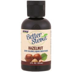 NOW Foods NOW Better Stevia Liquid, Lešnik, 59 ml