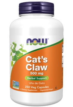 NOW Foods NOW Mačji krempelj, 500 mg, 250 rastlinskih kapsul