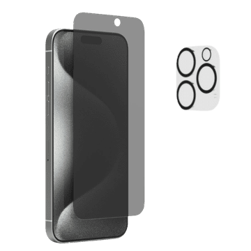 Infostyle Zaščitno steklo privacy + zaščita za kamero za iPhone 15 Pro