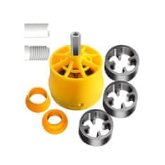 Netscroll Komplet za izdelovanje navojev na PVC ceveh, hitro vrezovanje navojev na plastične cevi, zunanji navojni nastavek za električni vrtalnik (1/2", 3/4", 1"), 3 matice, JamDrill