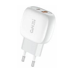 Foneng Foneng EU41 USB-C+USB-A 20W mrežni polnilec + USB-C - Lightning kabel (bel)