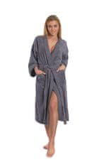 Interkontakt Ženski bombažni kopalni plašč model KIMONO 02 Dark Grey S