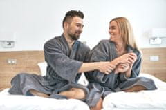 Interkontakt Ženski bombažni kopalni plašč model KIMONO 02 Dark Grey S