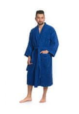 Interkontakt Moški bombažni kopalni plašč model KIMONO 03 Blue Navy