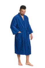 Interkontakt Moški bombažni kopalni plašč model KIMONO 03 Blue Navy