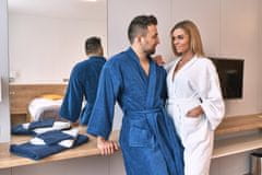 Interkontakt Moški bombažni kopalni plašč model KIMONO 03 Blue Navy