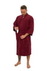 Interkontakt Moški bombažni kopalni plašč model KIMONO 04 Bordeaux