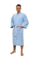 Interkontakt Moški bombažni kopalni plašč model KIMONO 06 Light Blue
