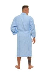 Interkontakt Moški bombažni kopalni plašč model KIMONO 06 Light Blue